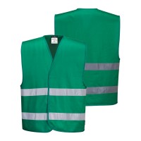 COLETE VERDE C/ 2FITAS REFLECT. F474